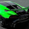 Green Car Bugatti Chiron paint by number