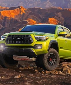 Green Toyota Tacoma paint by number