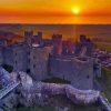 Harlech Castle At Sunset paint by number