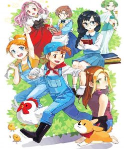 Harvest Moon Game Characters paint by number