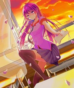 Hitagi Senjougahara paint by number