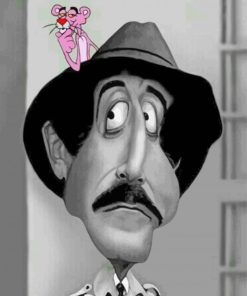 Inspector Clouseau Caricature paint by number