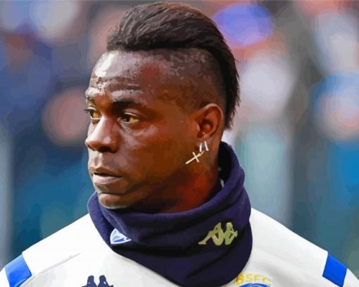 Italian Footballer Mario Balotelli paint by number