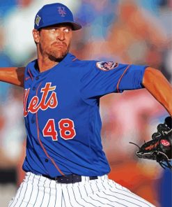 Jacob Degrom Baseball Player paint by number