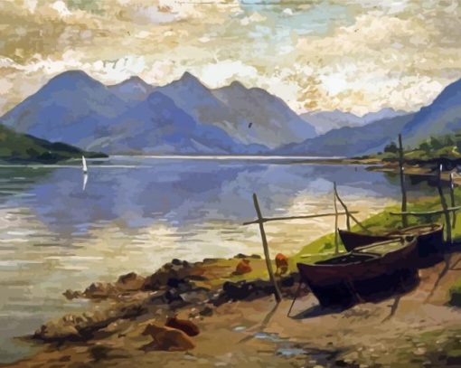 Joseph Farquharson Loch Duich And The Five Sisters paint by number