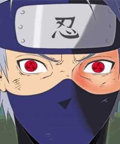 Kakashi Hatake Red Eyes paint by number