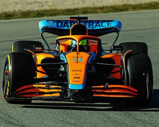 Lando Norris F1 Car paint by number