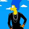 Marge Simpson Smoking Cigarette paint by number