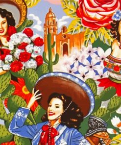 Mexican Ladies paint by number