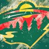 Minnesota Wild Splatter Art paint by number