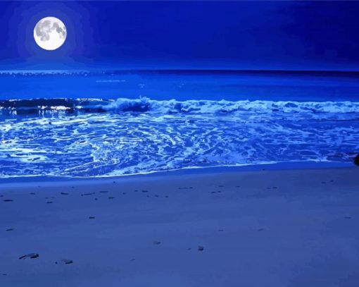 Moon And Ocean paint by number