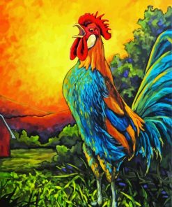 Morning Abstract Rooster paint by number