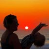 Mother And Son On Beach paint by number