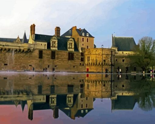 Nantes Chateau Des Ducs De Bretagne Refletion paint by number