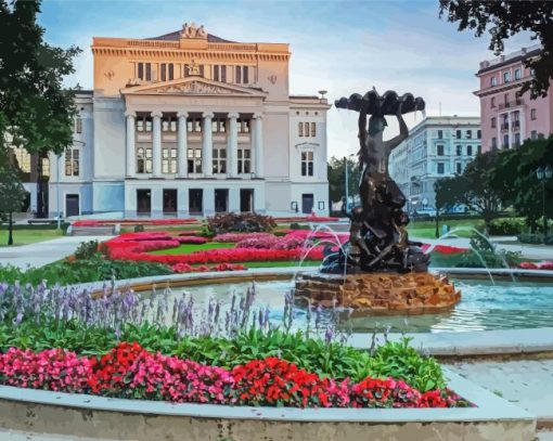 National Academic Bolshoi Opera And Ballet Theatre Minsk Paint by number