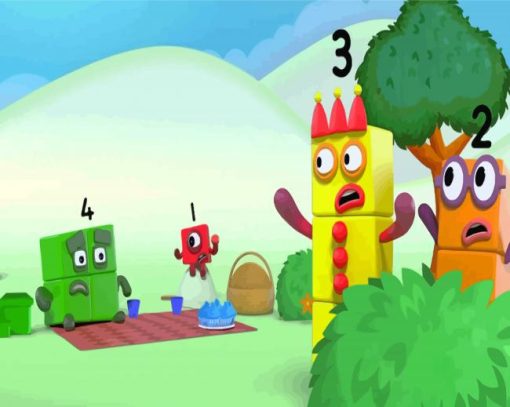 Numberblocks Serie Characters paint by number