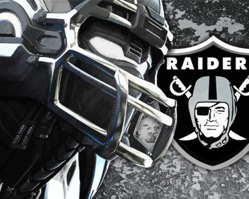 Oakland Raiders Art Illustration paint by number