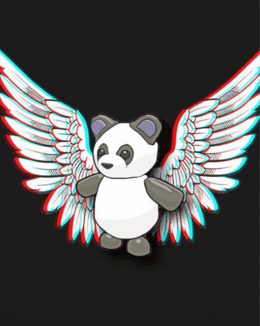 Panda With Wings paint by number