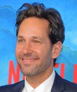 Paul Rudd American Actor paint by number