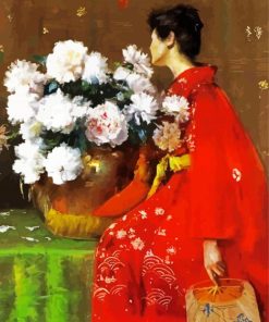 Peonies William Merritt Chase paint by number