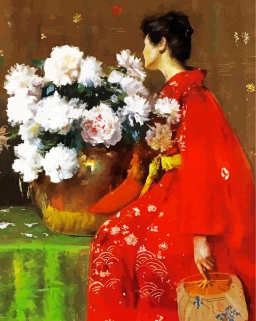 Peonies William Merritt Chase paint by number