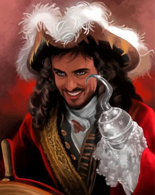 Peter Pan Captain Hook paint by number