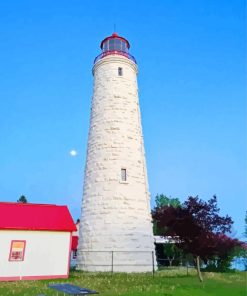 Point Clark Lighthouse paint by number