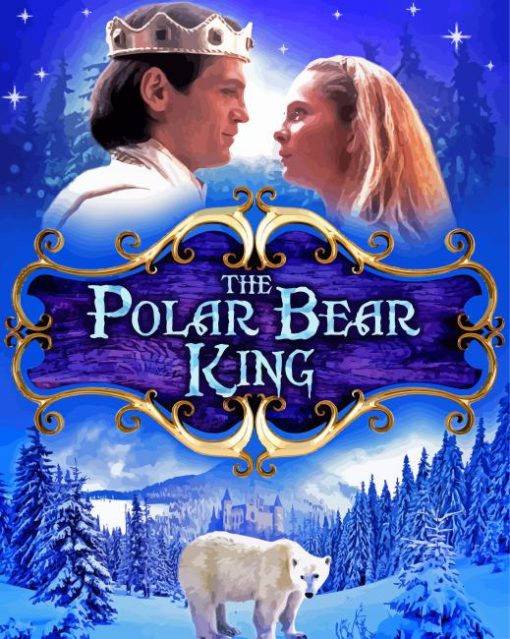 Polar Bear King Poster paint by number