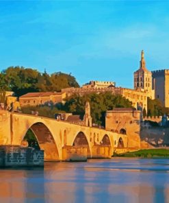 Pont Avignon paint by number