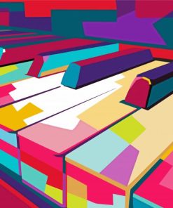 Pop Art Abstract Piano paint by number