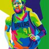 Pop Art Dirk Nowitzki paint by number