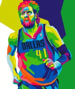 Pop Art Dirk Nowitzki paint by number