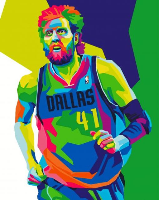 Pop Art Dirk Nowitzki paint by number