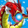 Red Gyarados Pokemon paint by number