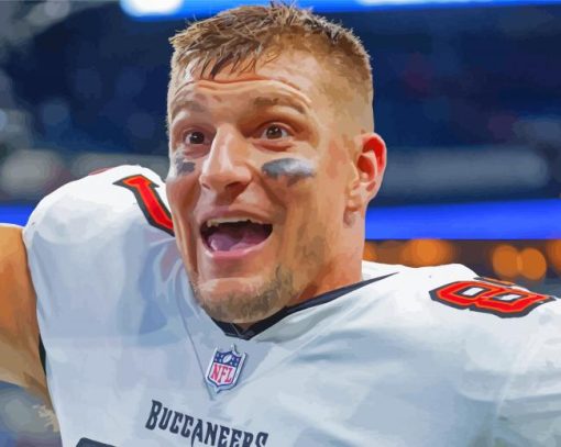 Rob Gronkowski Football Player paint by number