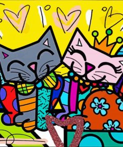 Romero Britto Cats paint by number