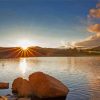 Ruidoso Lake At Sunrise paint by number