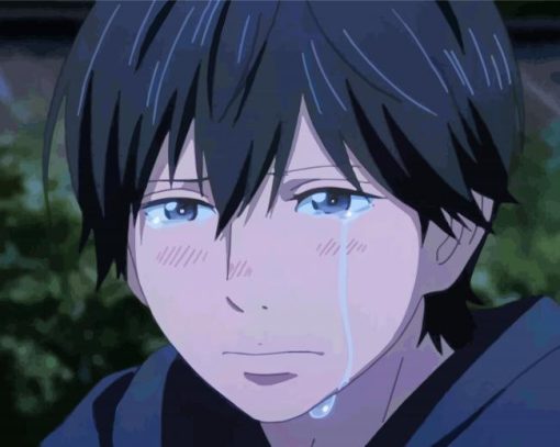 Sad Anime Boy paint by number