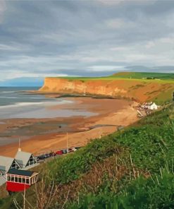 Saltburn By The Sea Beach paint by number