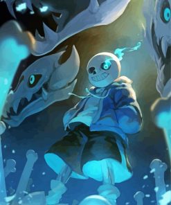 Sans Undertale Art Illustration paint by number