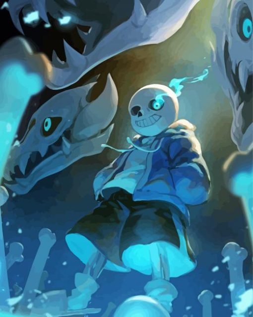 Sans Undertale Art Illustration paint by number