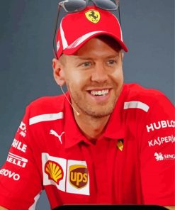 Sebastian Vettel Racing Driver paint by number