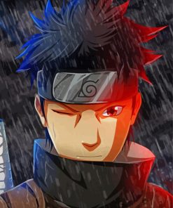 Shisui Uchiha Under Rain paint by number