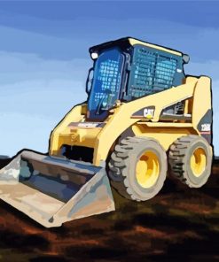 Skid Loader Art paint by number