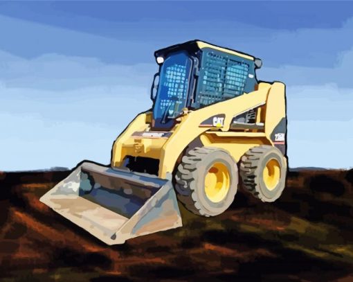 Skid Loader Art paint by number