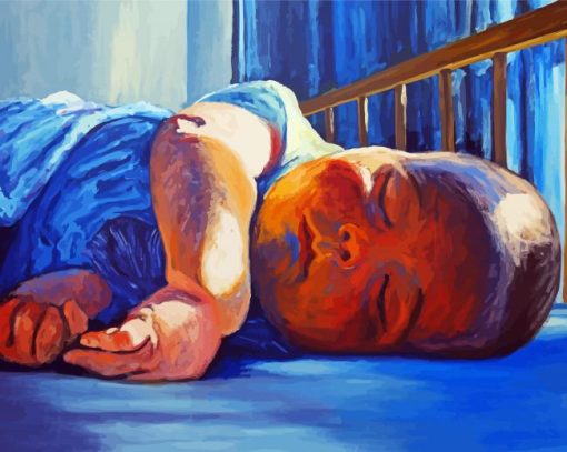 Sleeping Baby Boy Art paint by number