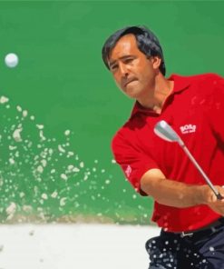 Spanish Golfer Seve Ballesteros paint by number