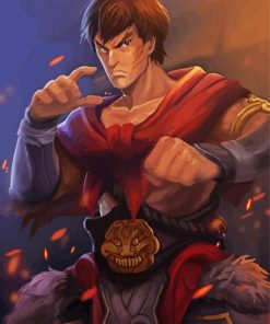 Street Fighter Fei Long paint by number