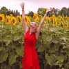 Sunflower Field With Lady paint by number