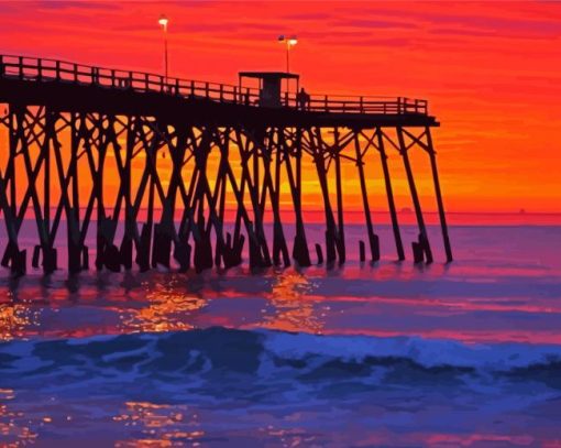 Sunset At North Carolina Beach Paint by number